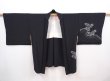 Photo5: 6219T06z570 Vintage Japanese Kimono Silk HAORI Hand drum Black (5)