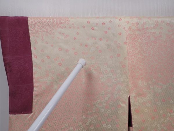 Photo8: 6219T10z550 Vintage Japanese Kimono Silk HAORI  Dull purple (8)