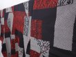 Photo2: 6219T12z1010 Vintage Japanese Kimono Silk KOMON  Black Dark red (2)