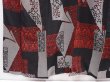 Photo4: 6219T12z1010 Vintage Japanese Kimono Silk KOMON  Black Dark red (4)