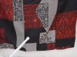 Photo7: 6219T12z1010 Vintage Japanese Kimono Silk KOMON  Black Dark red (7)