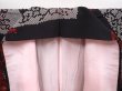 Photo8: 6219T12z1010 Vintage Japanese Kimono Silk KOMON  Black Dark red (8)