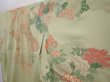 Photo2: 6219T15z800 Vintage Japanese Kimono Silk TSUKESAGE Peacock Light green (2)