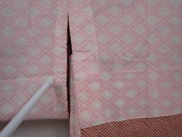 Photo8: 6224T01z400 Vintage Japanese Kimono Silk SHIBORI HAORI  Dull coral (8)