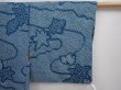 Photo6: 6224T02z430 Vintage Japanese Kimono Silk SHIBORI HAORI Maple Saxeblue (6)