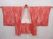 Photo5: 6224T03z440 Vintage Japanese Kimono Silk SHIBORI HAORI Trees Red (5)