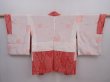 Photo6: 6224T03z440 Vintage Japanese Kimono Silk SHIBORI HAORI Trees Red (6)