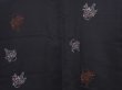 Photo3: 6224T04z600 Vintage Japanese Kimono Silk HAORI Flowers Black (3)
