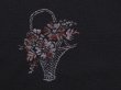 Photo4: 6224T04z600 Vintage Japanese Kimono Silk HAORI Flowers Black (4)