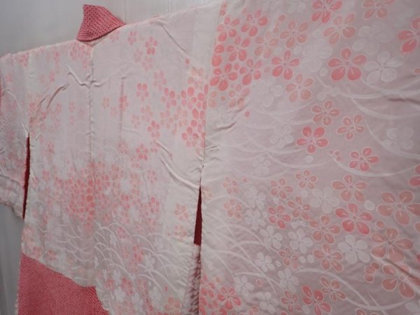 Photo7: 6224T05z440 Vintage Japanese Kimono Silk SHIBORI HAORI  Pink (7)