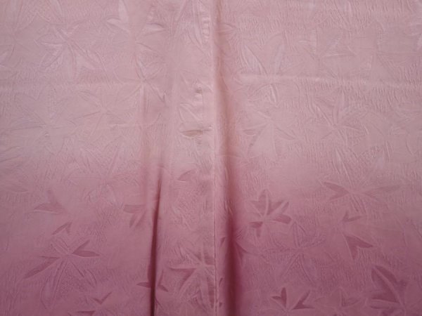 Photo3: 6224T06z570 Vintage Japanese Kimono Silk HAORI Maple Pink (3)