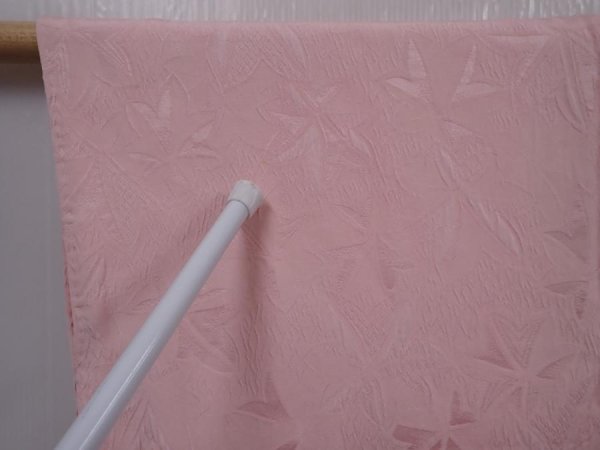 Photo5: 6224T06z570 Vintage Japanese Kimono Silk HAORI Maple Pink (5)