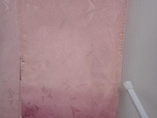 Photo8: 6224T06z570 Vintage Japanese Kimono Silk HAORI Maple Pink (8)