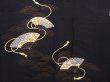 Photo3: 6224T07z620 Vintage Japanese Kimono Silk HAORI Folding fan Black (3)