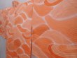 Photo2: 6224T08z520 Vintage Japanese Kimono Silk HAORI Stream Salmon orange (2)
