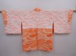 Photo6: 6224T08z520 Vintage Japanese Kimono Silk HAORI Stream Salmon orange (6)