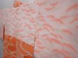 Photo7: 6224T08z520 Vintage Japanese Kimono Silk HAORI Stream Salmon orange (7)