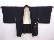Photo5: 6224T09z570 Vintage Japanese Kimono Silk HAORI Sakura Black (5)