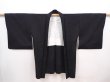 Photo6: 6224T11z640 Vintage Japanese Kimono Silk HAORI Wave Black (6)