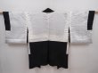 Photo7: 6224T11z640 Vintage Japanese Kimono Silk HAORI Wave Black (7)