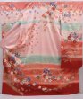 Photo1: 6224T13z1140  Japanese Kimono Silk FURISODE Mandarin duck Dark red (1)