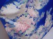 Photo3: 6224T14z1070  Japanese Kimono Silk FURISODE Flowers Oriental blue (3)