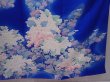 Photo7: 6224T14z1070  Japanese Kimono Silk FURISODE Flowers Oriental blue (7)