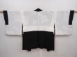 Photo7: 6225T07z660 Vintage Japanese Kimono Silk HAORI Cloud Black (7)