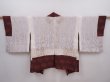 Photo6: 6225T08z520 Vintage Japanese Kimono Silk HAORI  Red-Brown (6)