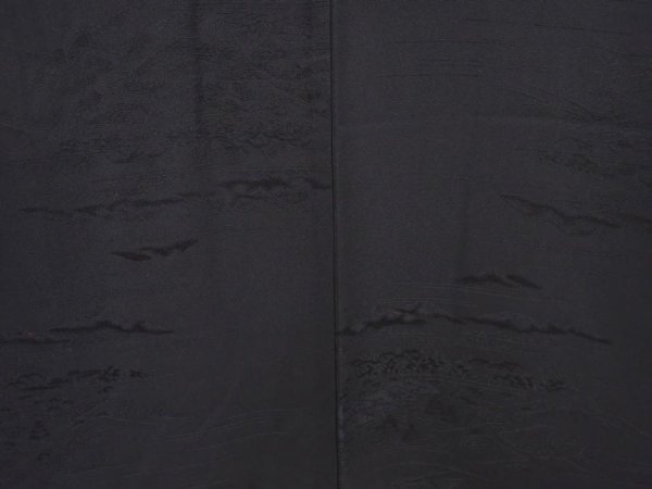 Photo3: 6225T10z600 Vintage Japanese Kimono Silk HAORI Scenery Black (3)