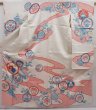 Photo1: 6225T11z870 Vintage Japanese Kimono Silk FURISODE Flowers Off-white (1)