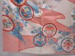 Photo6: 6225T11z870 Vintage Japanese Kimono Silk FURISODE Flowers Off-white (6)