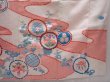 Photo7: 6225T11z870 Vintage Japanese Kimono Silk FURISODE Flowers Off-white (7)