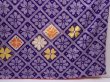 Photo7: 6225T14z1070 Vintage Japanese Kimono Silk FURISODE Flowers Purple (7)