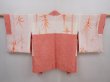 Photo6: 6226T01z510 Vintage Japanese Kimono Silk SHIBORI HAORI Tomato red (6)