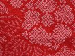 Photo4: 6226T02z450 Vintage Japanese Kimono Silk SHIBORI HAORI Flower Dark red (4)