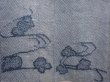 Photo3: 6226T03z410 Vintage Japanese Kimono Silk SHIBORI HAORI Steel blue (3)