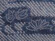 Photo4: 6226T03z410 Vintage Japanese Kimono Silk SHIBORI HAORI Steel blue (4)