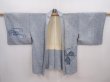 Photo6: 6226T03z410 Vintage Japanese Kimono Silk SHIBORI HAORI Steel blue (6)