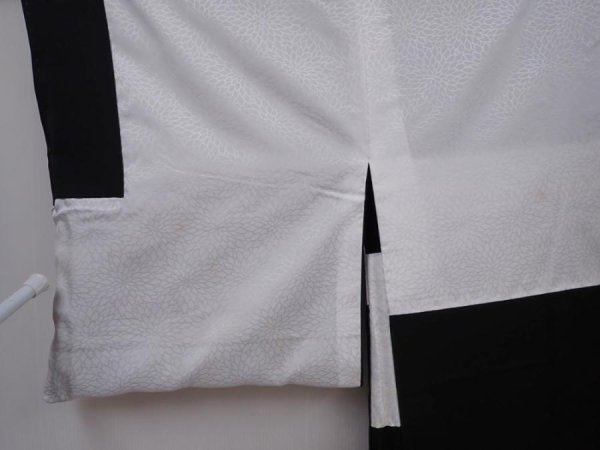 Photo8: 6226T04z590 Vintage Japanese Kimono Silk HAORI Flowers Black (8)