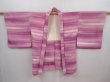 Photo7: 6226T05z530 Vintage Japanese Kimono Silk HAORI  Purple-Pink (7)