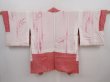Photo6: 6226T06z500 Vintage Japanese Kimono Silk SHIBORI HAORI  Dull red (6)