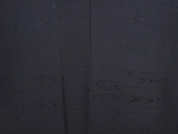 Photo3: 6226T07z580 Vintage Japanese Kimono Silk HAORI Stream Black (3)