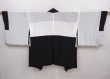 Photo7: 6226T07z580 Vintage Japanese Kimono Silk HAORI Stream Black (7)