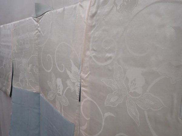 Photo8: 6226T08z560 Vintage Japanese Kimono Silk HAORI Maple Celadon (8)