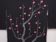 Photo3: 6226T09z520 Vintage Japanese Kimono Silk HAORI Plum blossom Black (3)