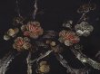 Photo4: 6226T11z550 Vintage Japanese Kimono Silk HAORI Plum blossom Black (4)