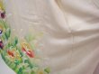 Photo4: 6226T13z1140 Vintage Japanese Kimono Silk FURISODE Flower Off-white (4)