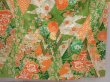 Photo7: 6226T14z1070 Vintage Japanese Kimono Silk FURISODE Peony Green (7)