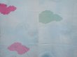 Photo3: 6302T03z580 Vintage Japanese Kimono Silk HAORI Cloud Light blue (3)